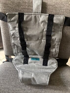 Baby portable high chair for travel with harness fits any chair